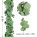 JC nateva Artificial Eucalyptus Garland, Faux Greenery Leaves Vines Swag for Wedding Backdrop Arch Table Runner Mantel Party Home Decor