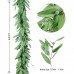 JC nateva Artificial Eucalyptus Garland, Fake Seeded Greenery Leaves Vines Swag for Wedding Table Runner Mantel Party Home Decor