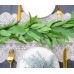 JC nateva Artificial Eucalyptus Garland, Fake Seeded Greenery Leaves Vines Swag for Wedding Table Runner Mantel Party Home Decor