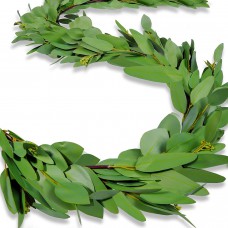 JC nateva Artificial Seeded Eucalyptus Garland, Fake Greenery Leaves Green Vines for Wedding Arch Table Runner Mantel Home Decoration